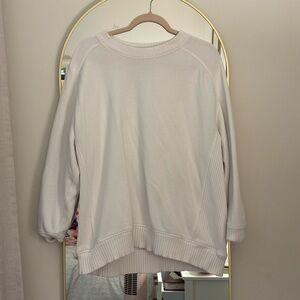 Aerie Cream Crew Neck Sweater